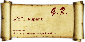 Gál Rupert névjegykártya